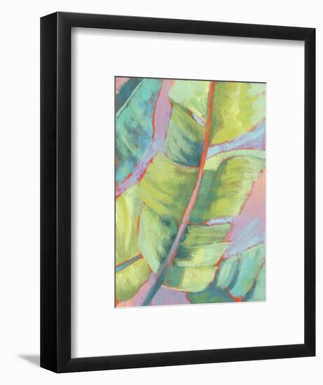 Vibrant Palm Leaves II-Jennifer Goldberger-Framed Art Print