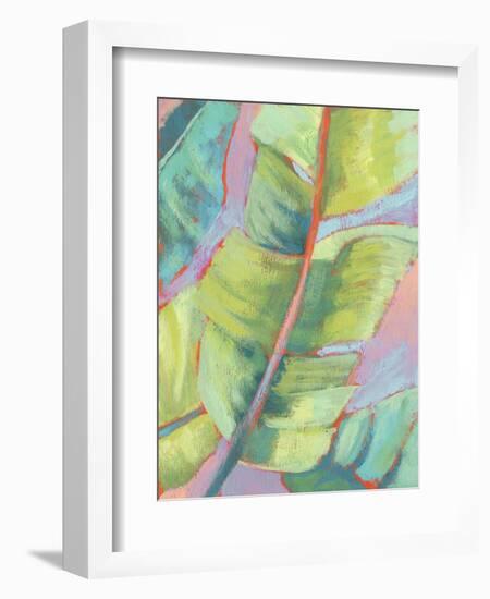 Vibrant Palm Leaves II-Jennifer Goldberger-Framed Art Print