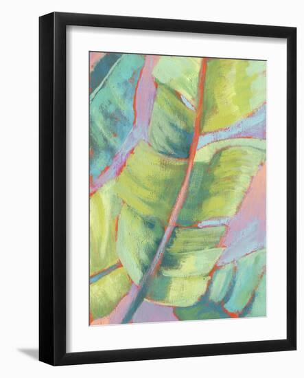 Vibrant Palm Leaves II-Jennifer Goldberger-Framed Art Print