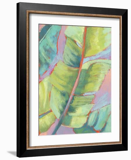 Vibrant Palm Leaves II-Jennifer Goldberger-Framed Art Print