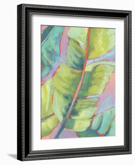 Vibrant Palm Leaves II-Jennifer Goldberger-Framed Art Print