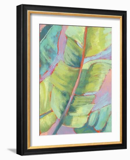 Vibrant Palm Leaves II-Jennifer Goldberger-Framed Art Print