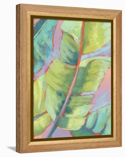 Vibrant Palm Leaves II-Jennifer Goldberger-Framed Stretched Canvas