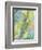 Vibrant Palm Leaves II-Jennifer Goldberger-Framed Premium Giclee Print