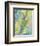 Vibrant Palm Leaves II-Jennifer Goldberger-Framed Premium Giclee Print