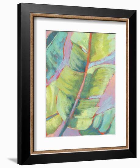 Vibrant Palm Leaves II-Jennifer Goldberger-Framed Premium Giclee Print