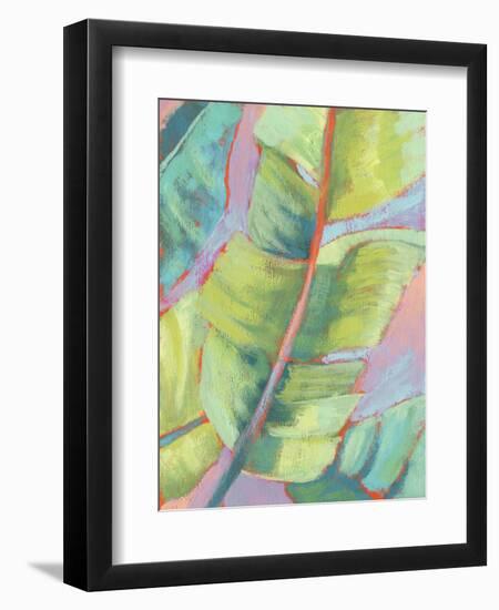 Vibrant Palm Leaves II-Jennifer Goldberger-Framed Premium Giclee Print