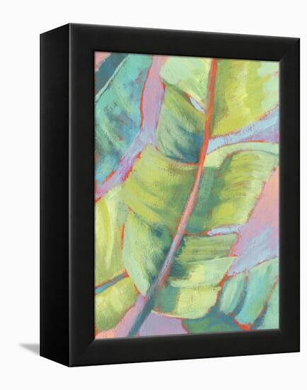 Vibrant Palm Leaves II-Jennifer Goldberger-Framed Stretched Canvas