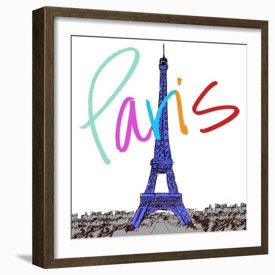 Vibrant Paris-Nicholas Biscardi-Framed Art Print