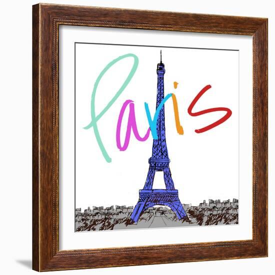 Vibrant Paris-Nicholas Biscardi-Framed Art Print