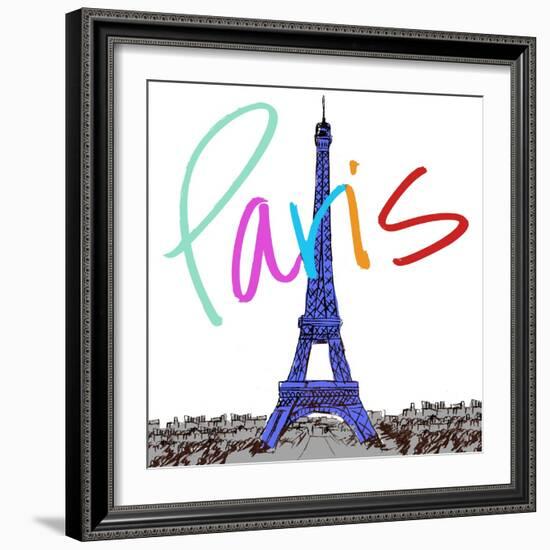 Vibrant Paris-Nicholas Biscardi-Framed Art Print