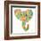 Vibrant Retro Elephant-Nola James-Framed Art Print