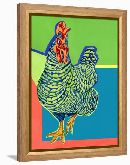 Vibrant Rooster-Kerstin Stock-Framed Stretched Canvas