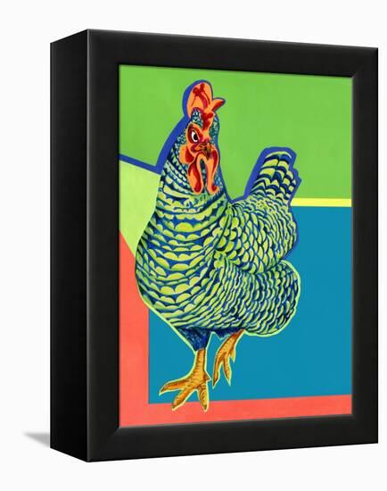 Vibrant Rooster-Kerstin Stock-Framed Stretched Canvas