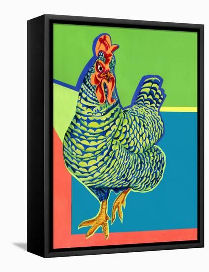 Vibrant Rooster-Kerstin Stock-Framed Stretched Canvas