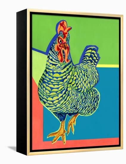 Vibrant Rooster-Kerstin Stock-Framed Stretched Canvas