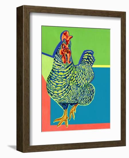 Vibrant Rooster-Kerstin Stock-Framed Art Print
