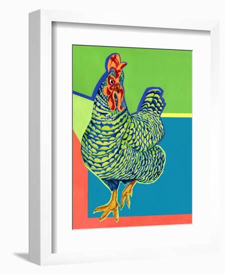 Vibrant Rooster-Kerstin Stock-Framed Art Print