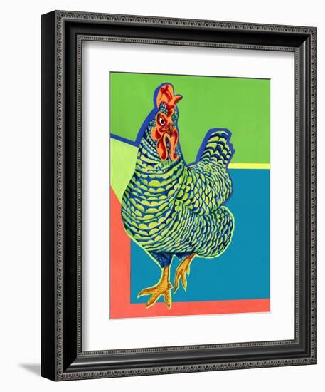 Vibrant Rooster-Kerstin Stock-Framed Art Print