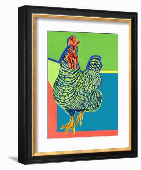 Vibrant Rooster-Kerstin Stock-Framed Art Print