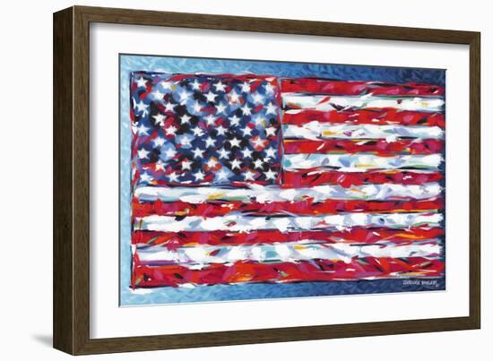 Vibrant Stars and Stripes-Carolee Vitaletti-Framed Art Print