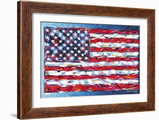 Vibrant Stars and Stripes-Carolee Vitaletti-Framed Art Print