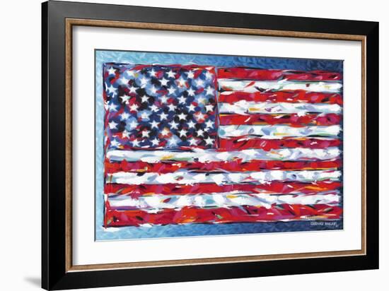 Vibrant Stars and Stripes-Carolee Vitaletti-Framed Art Print