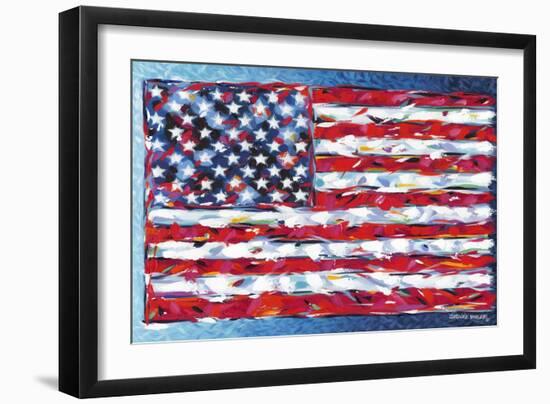 Vibrant Stars and Stripes-Carolee Vitaletti-Framed Art Print