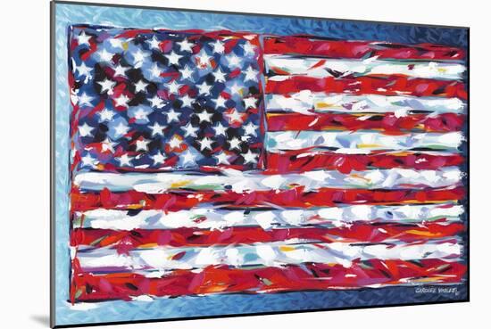 Vibrant Stars and Stripes-Carolee Vitaletti-Mounted Art Print