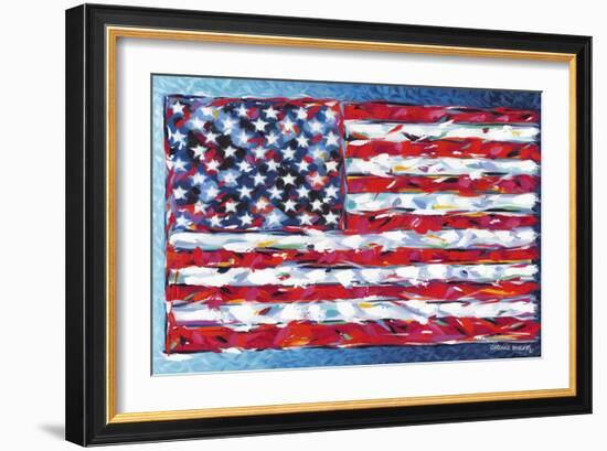 Vibrant Stars and Stripes-Carolee Vitaletti-Framed Art Print