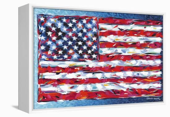 Vibrant Stars and Stripes-Carolee Vitaletti-Framed Stretched Canvas