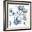 Vic Floral Indigo-Jace Grey-Framed Art Print