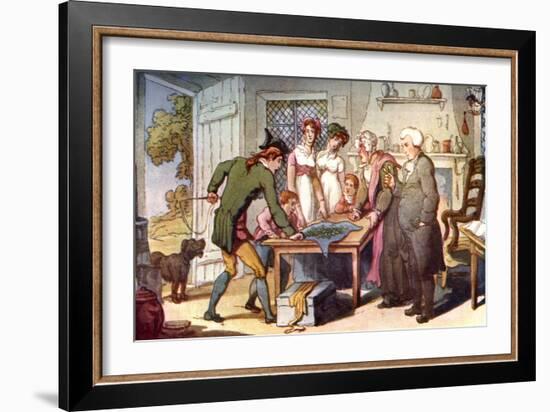 Vicar of Wakefield by Oliver Goldsmith-Thomas Rowlandson-Framed Giclee Print