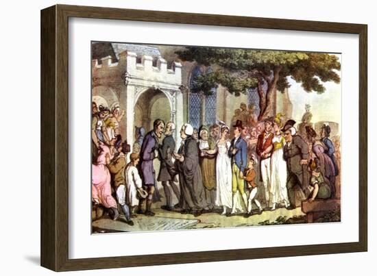 Vicar of Wakefield by Oliver Goldsmith-Thomas Rowlandson-Framed Giclee Print