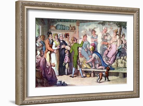 Vicar of Wakefield by Oliver Goldsmith-Thomas Rowlandson-Framed Giclee Print