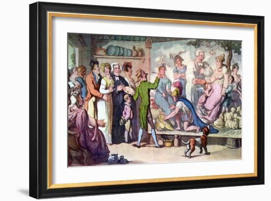 Vicar of Wakefield by Oliver Goldsmith-Thomas Rowlandson-Framed Giclee Print