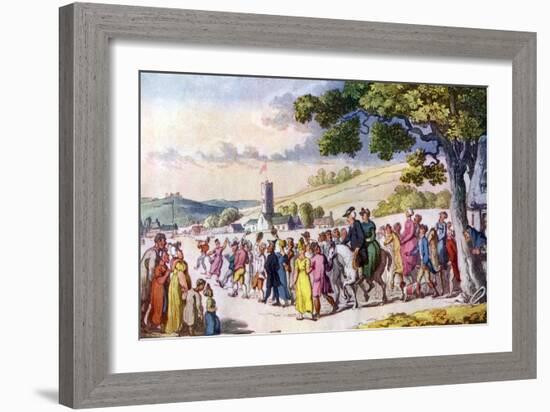 Vicar of Wakefield by Oliver Goldsmith-Thomas Rowlandson-Framed Giclee Print