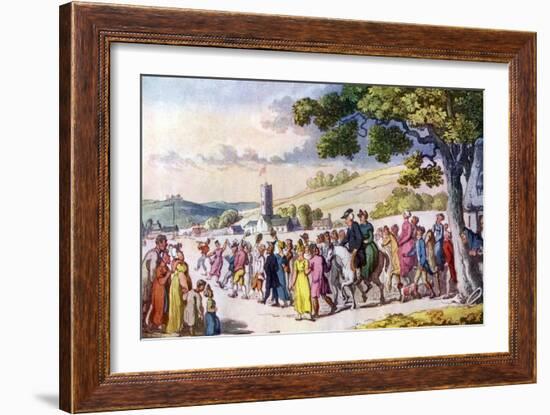 Vicar of Wakefield by Oliver Goldsmith-Thomas Rowlandson-Framed Giclee Print