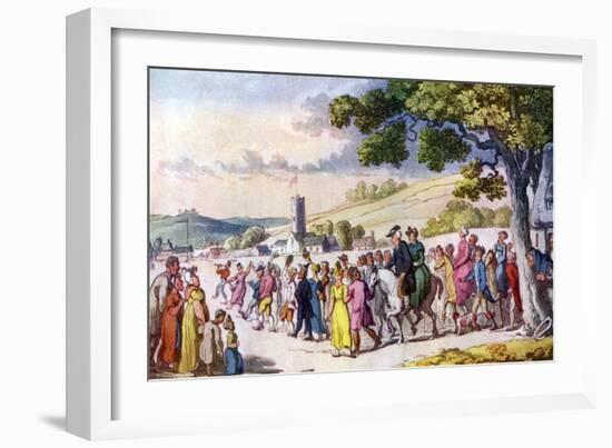 Vicar of Wakefield by Oliver Goldsmith-Thomas Rowlandson-Framed Giclee Print