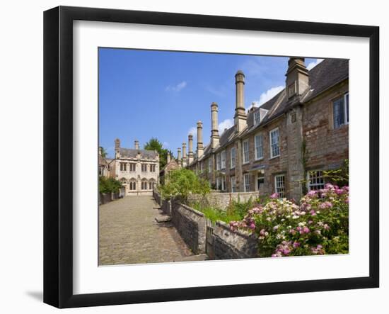 Vicar's Close, Oldest Surviving Purely Residential Street in Europe, Wells Somerset, England-Neale Clarke-Framed Photographic Print