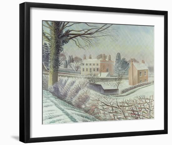 Vicarage in the Snow-Eric Ravilious-Framed Premium Giclee Print