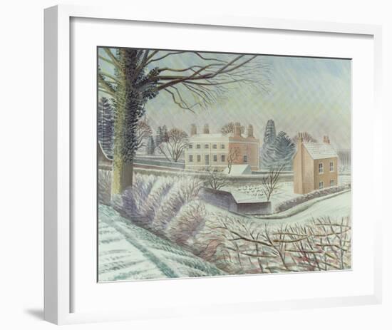 Vicarage in the Snow-Eric Ravilious-Framed Premium Giclee Print