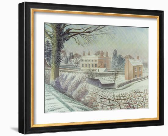 Vicarage in the Snow-Eric Ravilious-Framed Giclee Print