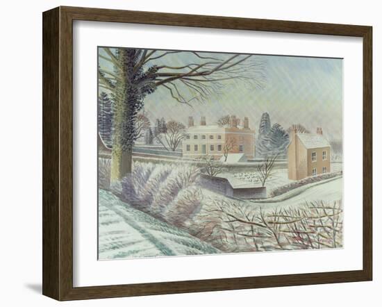 Vicarage in the Snow-Eric Ravilious-Framed Giclee Print