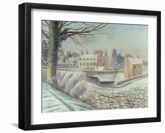 Vicarage in the Snow-Eric Ravilious-Framed Giclee Print