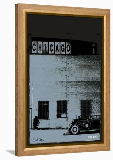 Vice City - Chicago grey-Pascal Normand-Framed Stretched Canvas