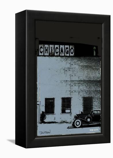 Vice City - Chicago grey-Pascal Normand-Framed Stretched Canvas