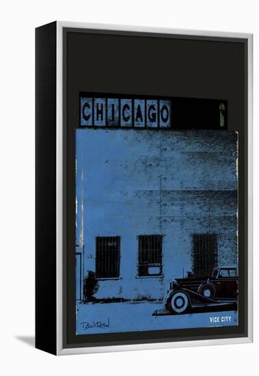 Vice City - Chicago grey-Pascal Normand-Framed Stretched Canvas