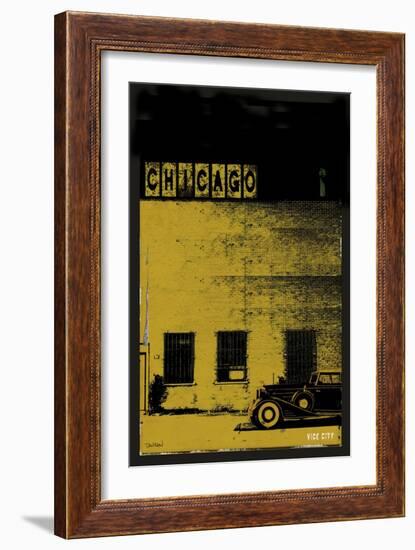 Vice City - Chicago grey-Pascal Normand-Framed Art Print