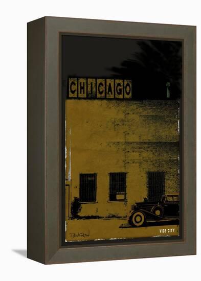 Vice City - Chicago grey-Pascal Normand-Framed Stretched Canvas